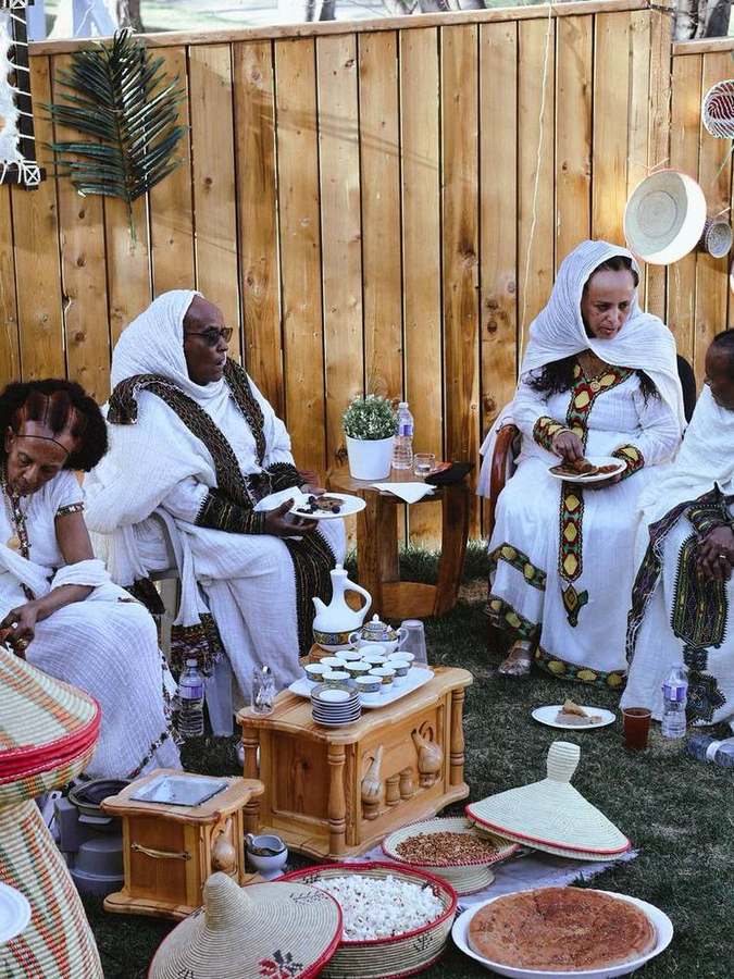 Elders seated together during the ceremony